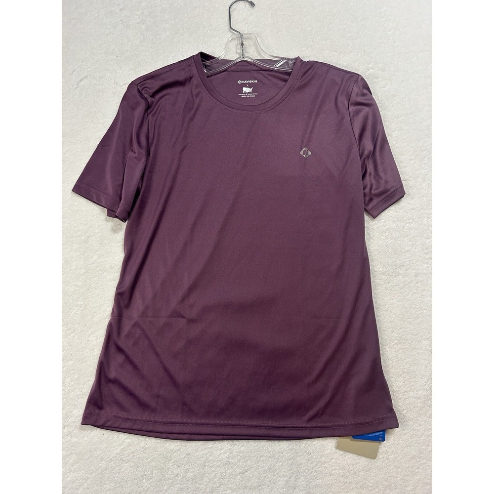 Naviskin Women's Large Purple Polyester Short Sleeve T-Shirt NEW (D5)